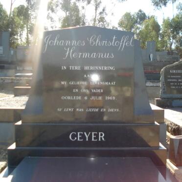 GEYER Johannes Christoffel Hermanus -1969