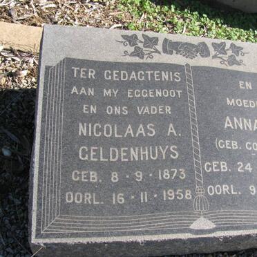 GELDENHUYS Nicolaas A. 1873-1958 &amp; Anna J. COETZEE 1883-1969