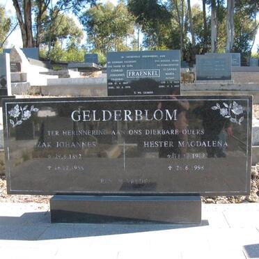 GELDERBLOM Izak Johannes 1892-1958 &amp; Hester Maria Magdalena 1908-1998