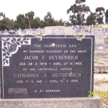 HEYDENRICH Jacob F. 1879-1965 &amp; Catharina A. 1881-1969
