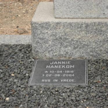 HANEKOM Jannie 1918-2004