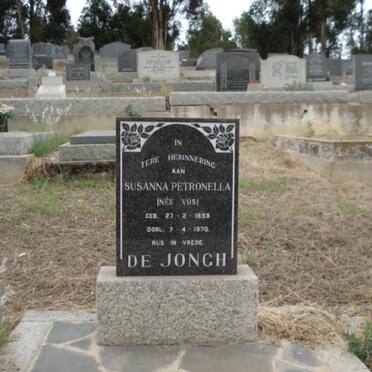 JONGH Susanna Petronella, de nee VOS 1893-1970