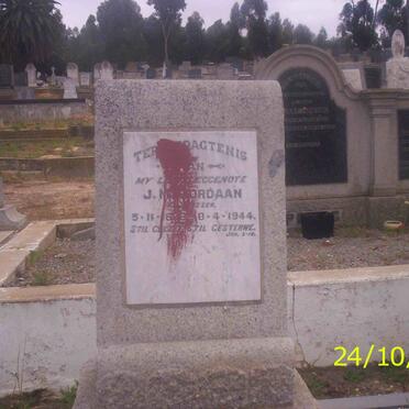 JORDAAN J.M. neé VISSER 1898-1944