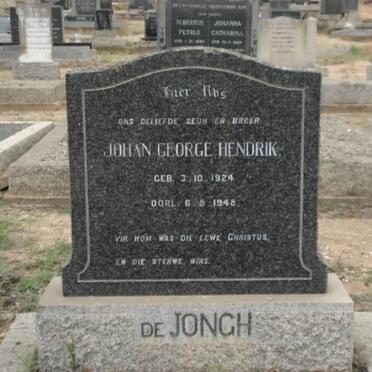 JONGH Johan George Hendrik, de 1924-1948