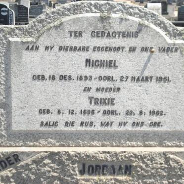 JORDAAN Michiel 1893-1951 &amp; Trixie 1896-1962