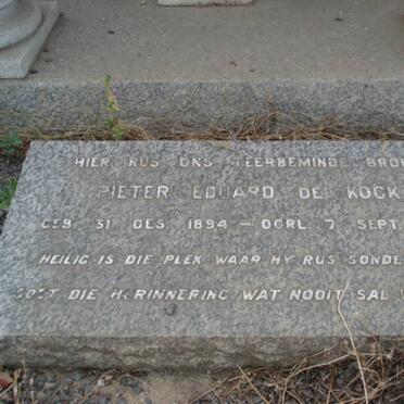 KOCK Pieter Eduard, de 1894-1950