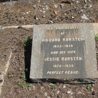 KORSTEN Richard 1855-1934 &amp; Jessie 1874-1935