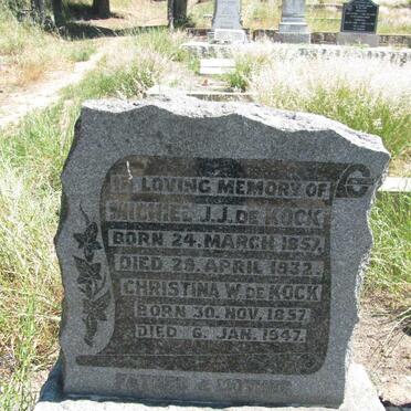 KOCK Michiel J.J., de 1857-1932 &amp; Christina W. 1857-1947