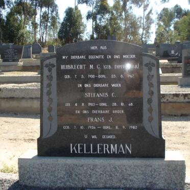 KELLERMAN Stephanus C. 1903-1968 &amp; Huibrecht M.C. DIPPENAAR 1900-1967 :: KELLERMAN Frans J. 1936-1982