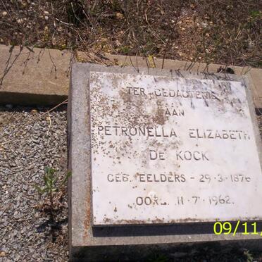 KOCK Petronella Elizabeth, de nee EELDERS 1876-1962