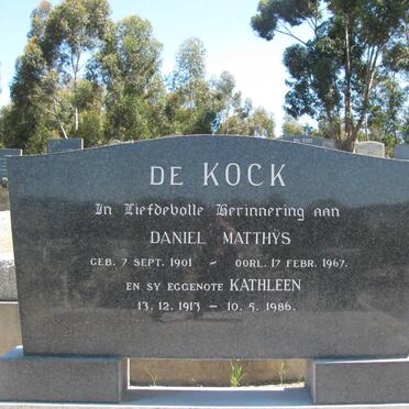 KOCK Daniel Matthys, de 1901-1967 &amp; Kathleen 1913-1986