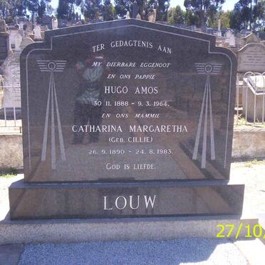 LOUW Hugo Amos 1888-1964 &amp; Catharina Margaretha CILLIE 1890-1983