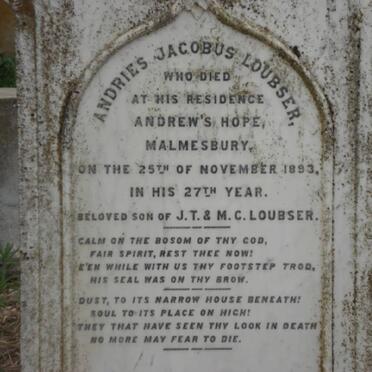 LOUBSER Andries Jacobus -1893