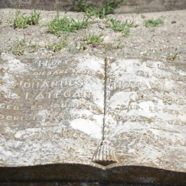 LATEGAN Johannes L. 1859-1938 &amp; Maria W. RABE 1860-1921