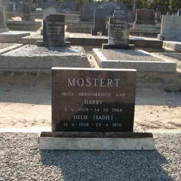 MOSTERT Harry 1909-1964 &amp; Helie SADIE 1908-1970