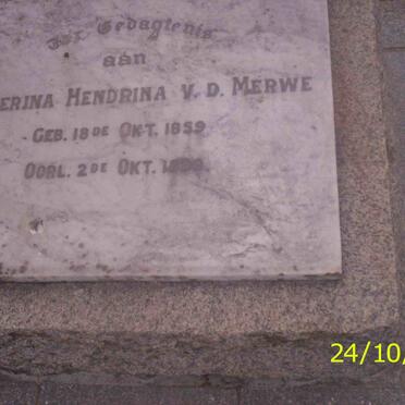 MERWE Catherina Hendrina, v.d. 1859-1899