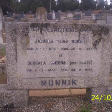 MUNNIK Jacobus Elias 1873-1964 &amp; Jacoba BLATT 1876-1949