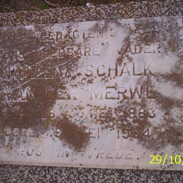 MERWE Willem Schalk, van der 1883-1934