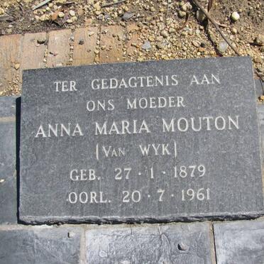 MOUTON Anna Maria nee VAN WYK 1879-1961