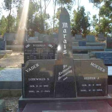 MARAIS Lodewikus S. 1892-1969 &amp; Hester J.1892-1984
