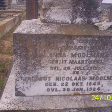 MOOLMAN Jacobus Nicolaas 1849-1924 &amp; Anna 1853-1912