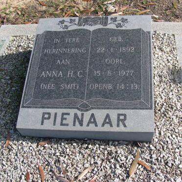 PIENAAR Anna H.C. nee SMIT 1892-1977