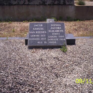 REENEN Jacob Samuel, van 1871-1937 &amp; Sophia Jacoba Elizabeth SMIT 1880-1924