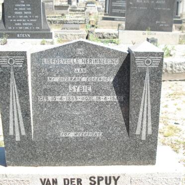 SPUY Sybie, van der 1899-1949