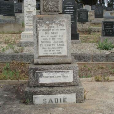 SADIE D.J. 1853-1926 &amp; Sophia Jacoba Elizabeth BLANCKENBERG 1857-1939