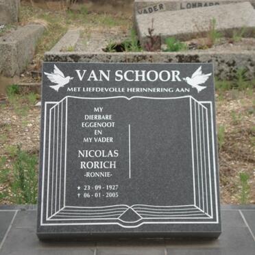 SCHOOR Nicolas Rorich, van 1927-2005