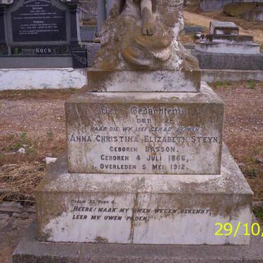 STEYN Anna Christina Elizabeth neé BASSON 1866-1912