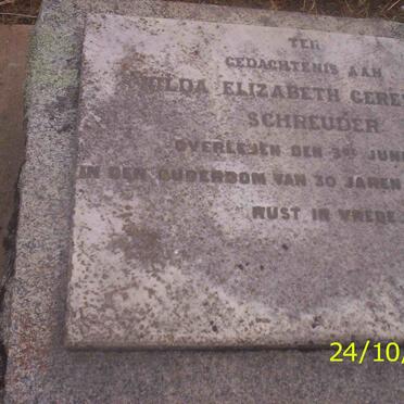 SCHREUDER Hilda Elizabeth Gerendina -1910