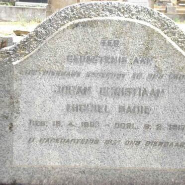 SADIE Johan Christiaan Michiel 1863-1917