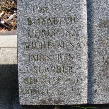 SLABBER Elizabeth Christina Wilhelmina 1903-1978