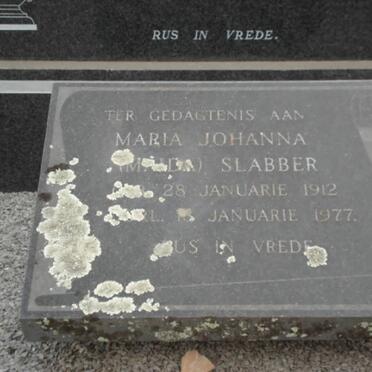 SLABBER Maria Johanna 1912-1977