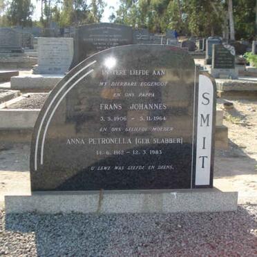 SMIT Frans Johannes 1906-1964 &amp; Anna Petronella SLABBER 1912-1983