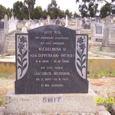 SMIT Jacobus Hendrik 1897-1971 &amp; Wilhemina D. DIPPENAAR 1896-1968