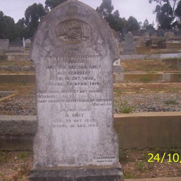 SMIT M. 1853-1930 &amp; Martha Jacoba SLABBERT 1850-1919