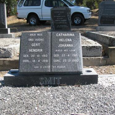 SMIT Gert Hendrik 1913-1991 &amp; Catharina Helena Johanna LOUW 1919-1990
