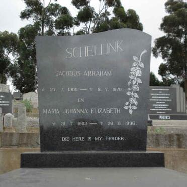 SCHELLINK Jacobus Abraham 1900-1978 &amp; Maria Johanna Elizabeth 1902-19?6