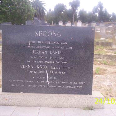 SPRONG Herman Daniel 1895-1965 &amp; Vera Knox VERCUEIL 1899-1982