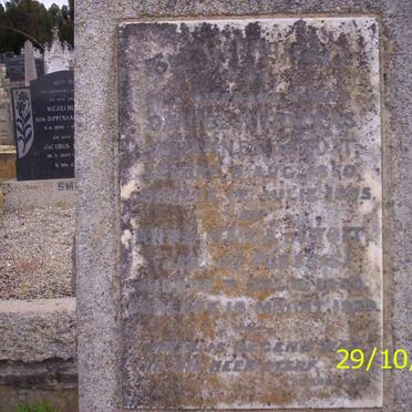 TOIT Daniel Nicolaas Johannes, du 1850-1905 &amp; Anna Maria DU PLESSIS 1850-1929