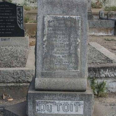 TOIT Daniel Nicolaas Johannes, du 1850-1905 &amp; Anna Maria DU PLESSIS 1850-1929 