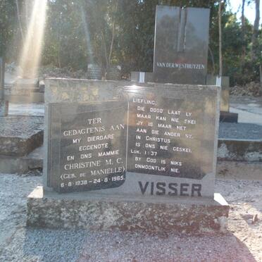 VISSER  Christina M.C nee DE MANIELLE 1938-1965