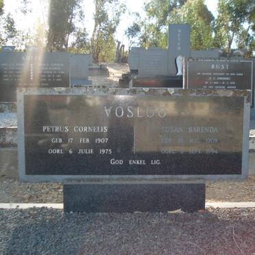 VOSLOO Petrus Cornelis 1907-1975 &amp; Susan Barenda 1909-1994