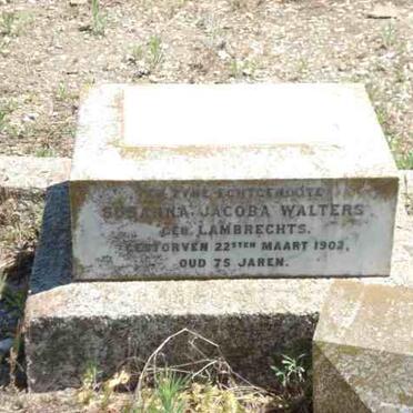 WALTERS Susanna Jacoba nee LAMPBRECHTS -1902
