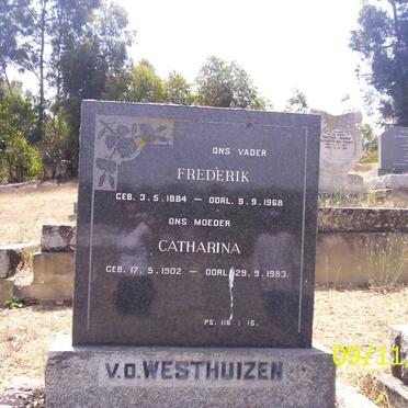 WESTHUIZEN Frederik, van der 1884-1968 &amp; Catharina 1902-1983