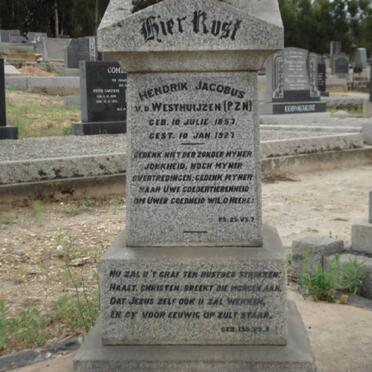 WESTHUIZEN Hendrik Jacobus, van der 1857-1927