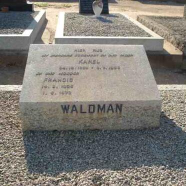 WALDMAN Karel 18?-19? &amp; Francis 18?-1975