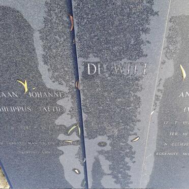 WITT Adriaan Johannes Philippus, de 1923-1978 &amp;  Anna Susanna VEENSTRA 1924-2001
